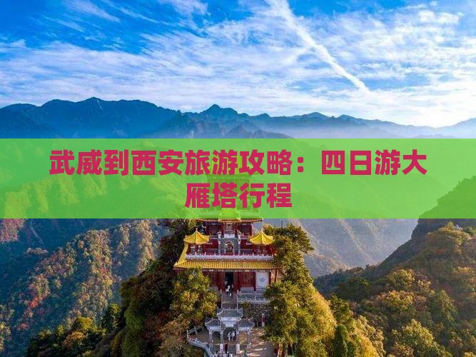 武威到西安大雁塔四日游