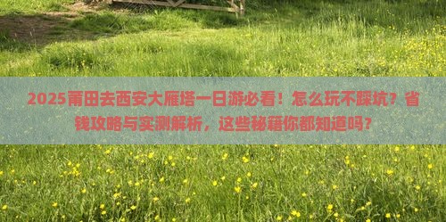 莆田去西安大雁塔一日游