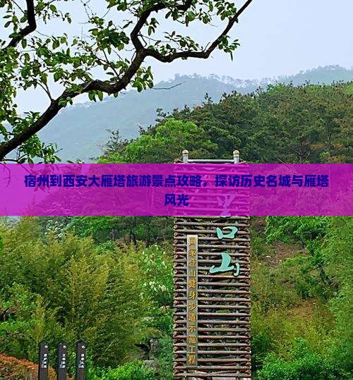 宿州去西安大雁塔景点