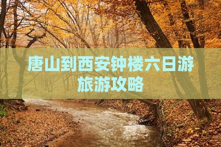 唐山到西安钟楼六日游
