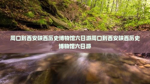 周口到西安陕西历史博物馆六日游