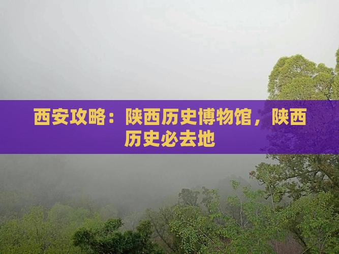 秦皇岛去西安陕西历史博物馆必去地