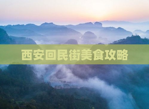 中秋节去西安回民街攻略