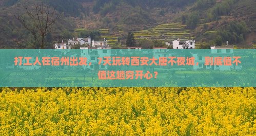 宿州到西安大唐不夜城七日游
