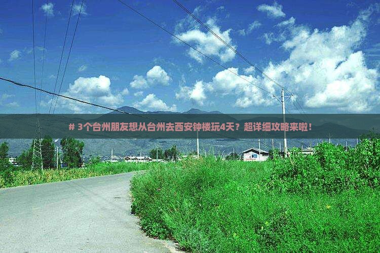 台州到西安钟楼四日游