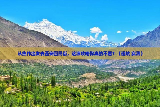 焦作到西安回民街景点