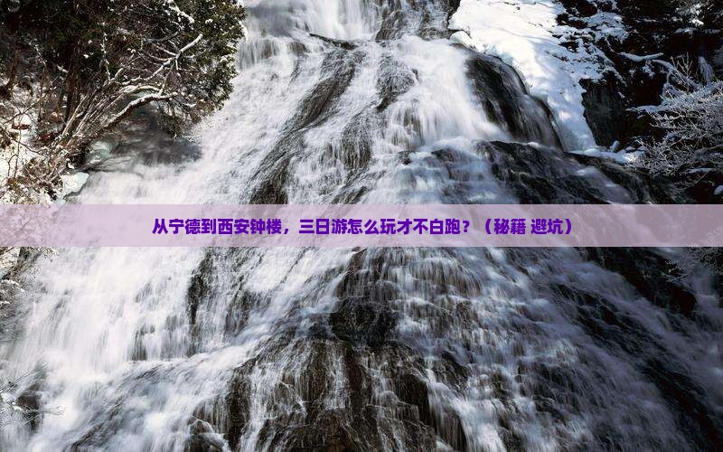 宁德去西安钟楼三日游