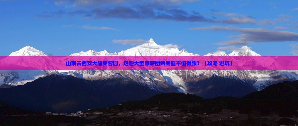 山南去西安大唐芙蓉园大型旅游团