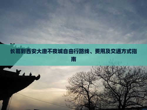 长葛到西安大唐不夜城自由行