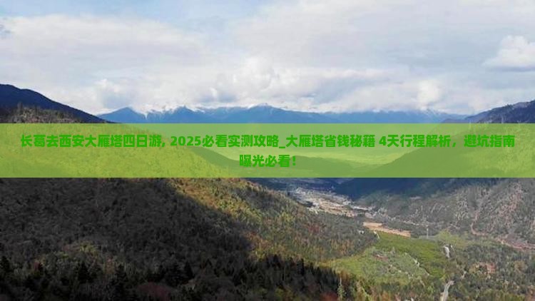 长葛去西安大雁塔四日游