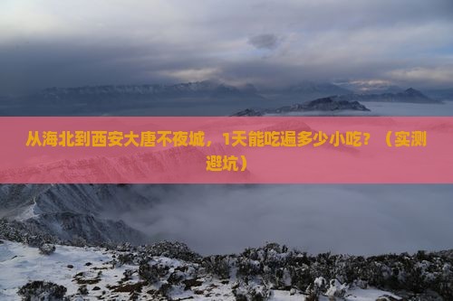 海北去西安大唐不夜城旅游小吃