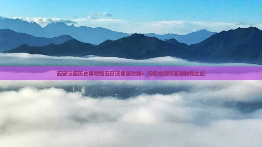 西安陕西历史博物馆五日深度游攻略：探索古都陕西博物馆之旅