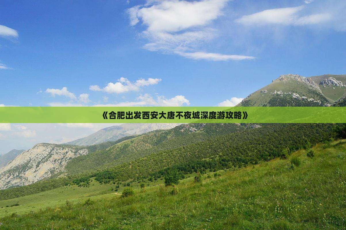 《合肥出发西安大唐不夜城深度游攻略》