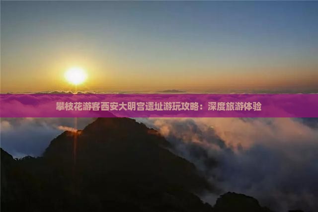 攀枝花游客西安大明宫遗址游玩攻略：深度旅游体验