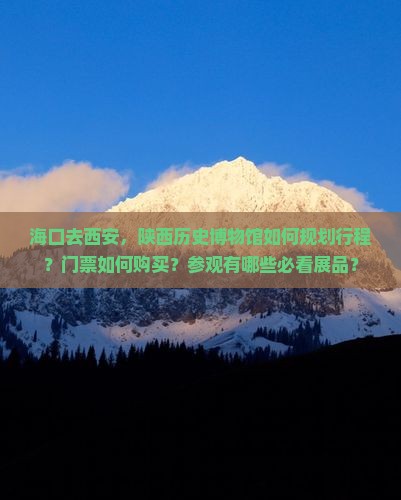 海口去西安陕西历史博物馆攻略