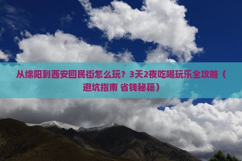 绵阳到西安回民街景点