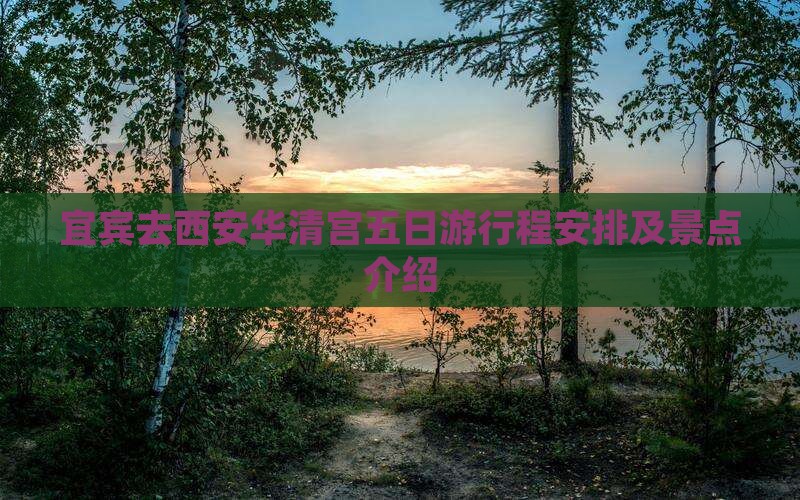 宜宾去西安华清宫五日游