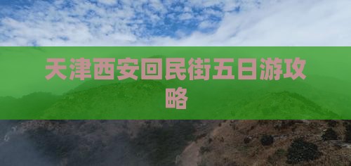 天津到西安回民街五日游
