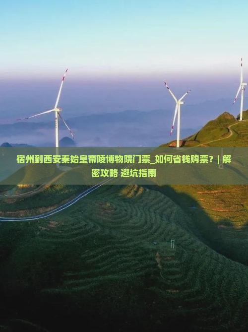 宿州到西安秦始皇帝陵博物院门票