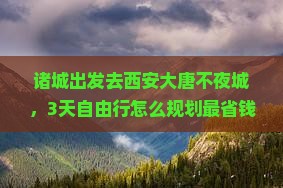 诸城去西安大唐不夜城一日游