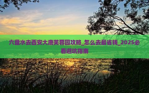 六盘水去西安大唐芙蓉园攻略