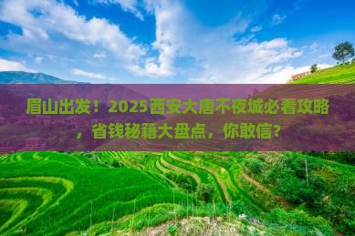 眉山到西安大唐不夜城团体旅游