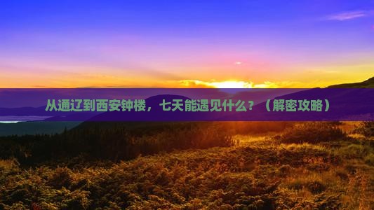 通辽市去西安钟楼七日游