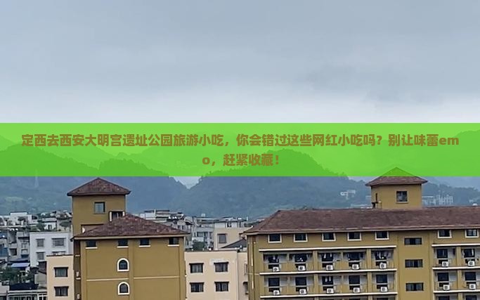 定西去西安大明宫国家遗址公园旅游小吃