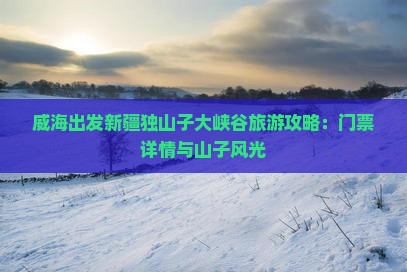 威海出发新疆独山子大峡谷旅游攻略：门票详情与山子风光
