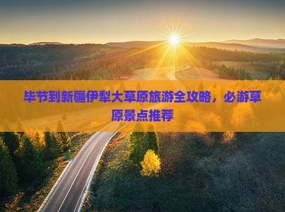 毕节到新疆伊犁大草原旅游全攻略，必游草原景点推荐
