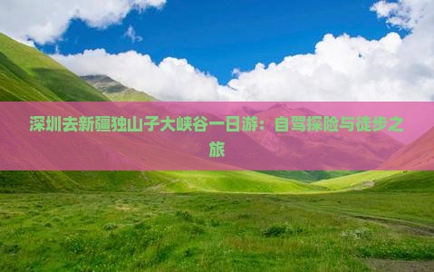 深圳去新疆独山子大峡谷一日游：自驾探险与徒步之旅