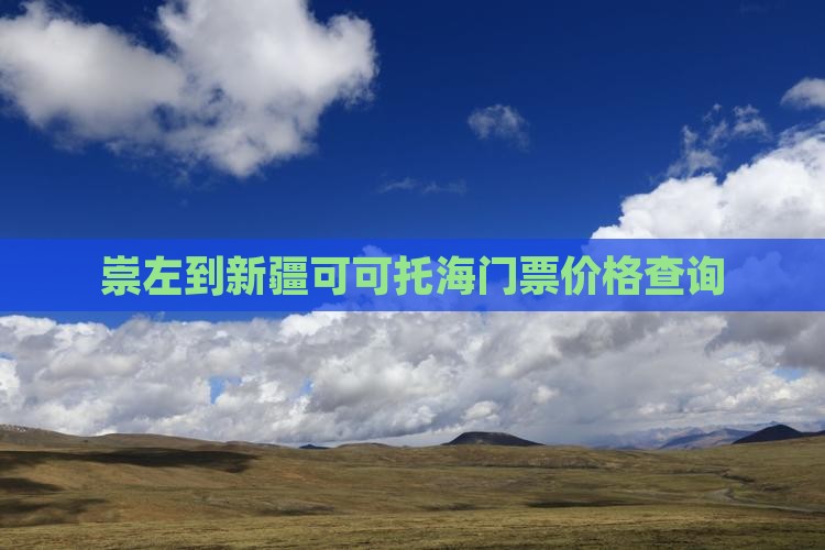 崇左到新疆可可托海门票价格查询