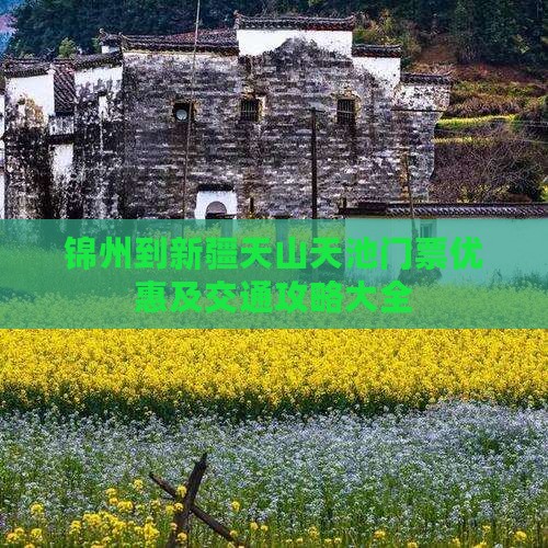 锦州到新疆天山天池门票优惠及交通攻略大全