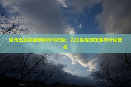 泉州出发探秘新疆可可托海：六日深度游攻略与行程安排