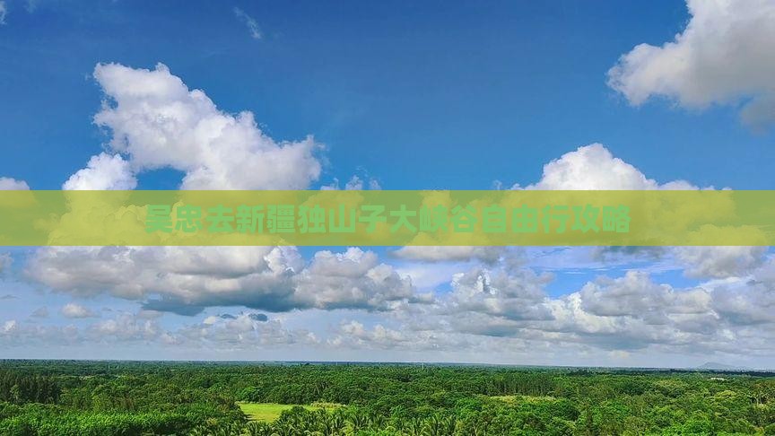吴忠去新疆独山子大峡谷自由行攻略