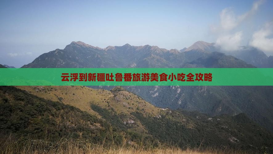 云浮到新疆吐鲁番旅游小吃