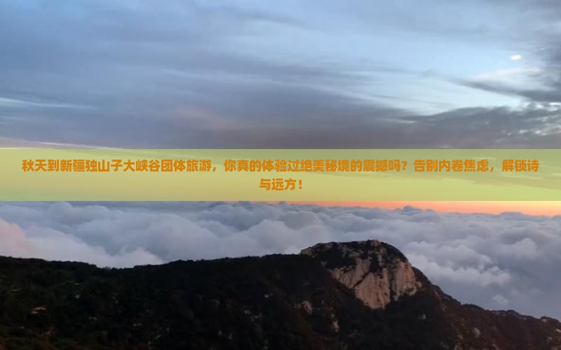 秋天到新疆独山子大峡谷团体旅游