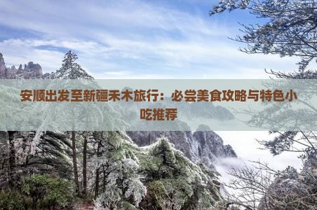 安顺出发至新疆禾木旅行：必尝美食攻略与特色小吃推荐