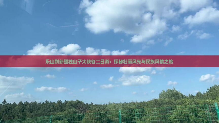 乐山到新疆独山子大峡谷二日游：探秘壮丽风光与民族风情之旅