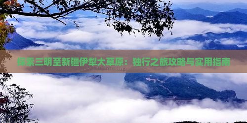 探索三明至新疆伊犁大草原：独行之旅攻略与实用指南
