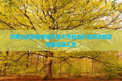 济南出发探秘新疆乌鲁木齐自由行旅游攻略及团组信息汇总