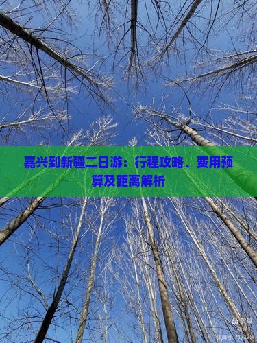 嘉兴到新疆二日游：行程攻略、费用预算及距离解析