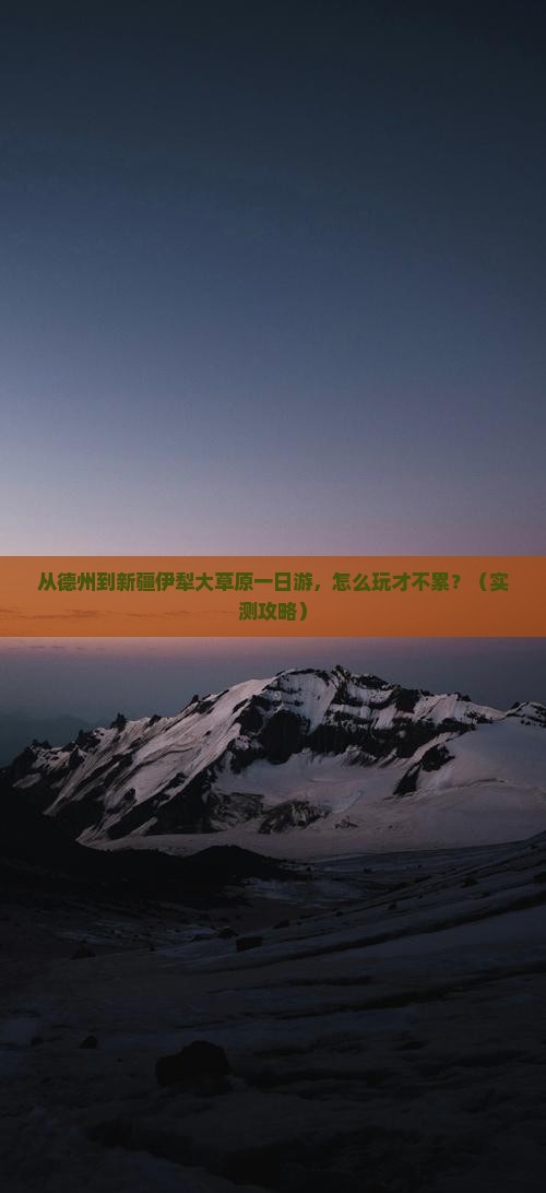 德州去新疆伊犁大草原一日