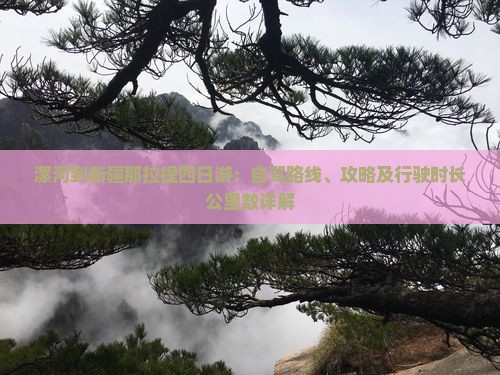 漯河到新疆那拉提四日游：自驾路线、攻略及行驶时长公里数详解