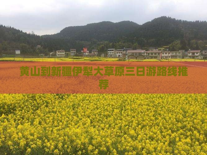 黄山到新疆伊犁大草原三日游路线推荐