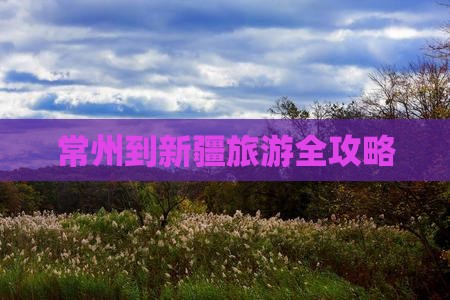 常州到新疆旅游全攻略