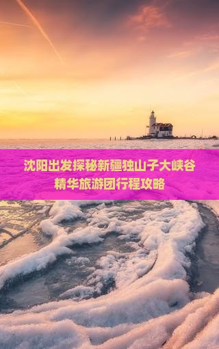 沈阳出发探秘新疆独山子大峡谷精华旅游团行程攻略