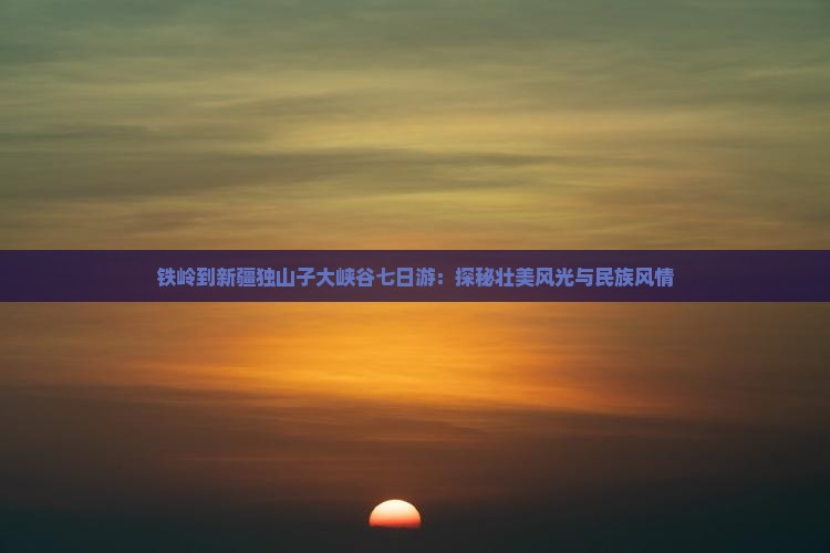 铁岭到新疆独山子大峡谷七日游：探秘壮美风光与民族风情