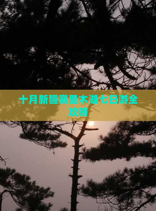十月新疆赛里木湖七日游全攻略