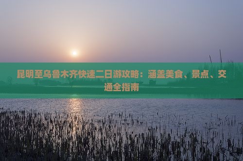 昆明至乌鲁木齐快速二日游攻略：涵盖美食、景点、交通全指南